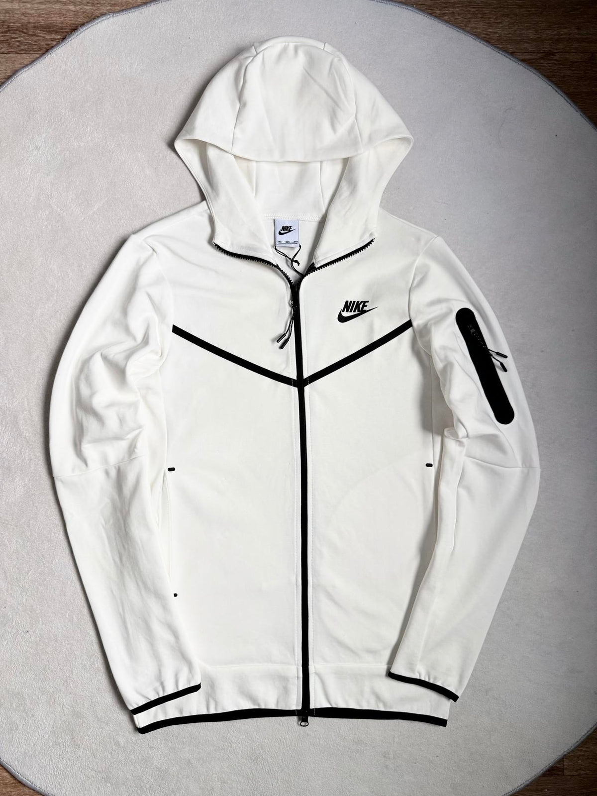 Зіп-худі біле Nike Tech Flecce