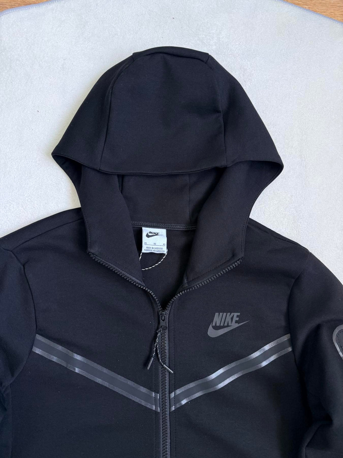 Зіп-худі чорне Nike Tech Flecce