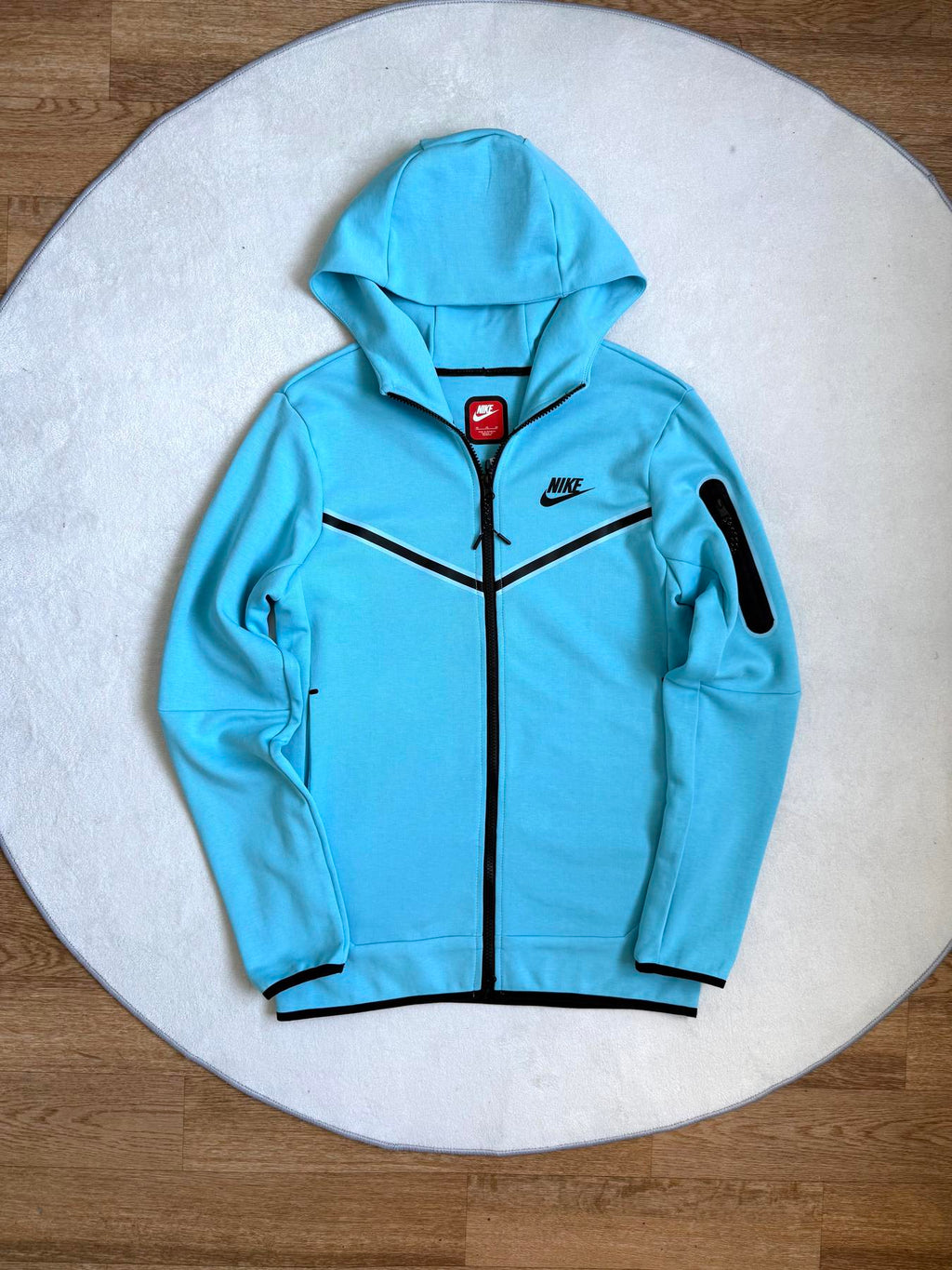 Зіп-худі бірюзове Nike Tech Flecce