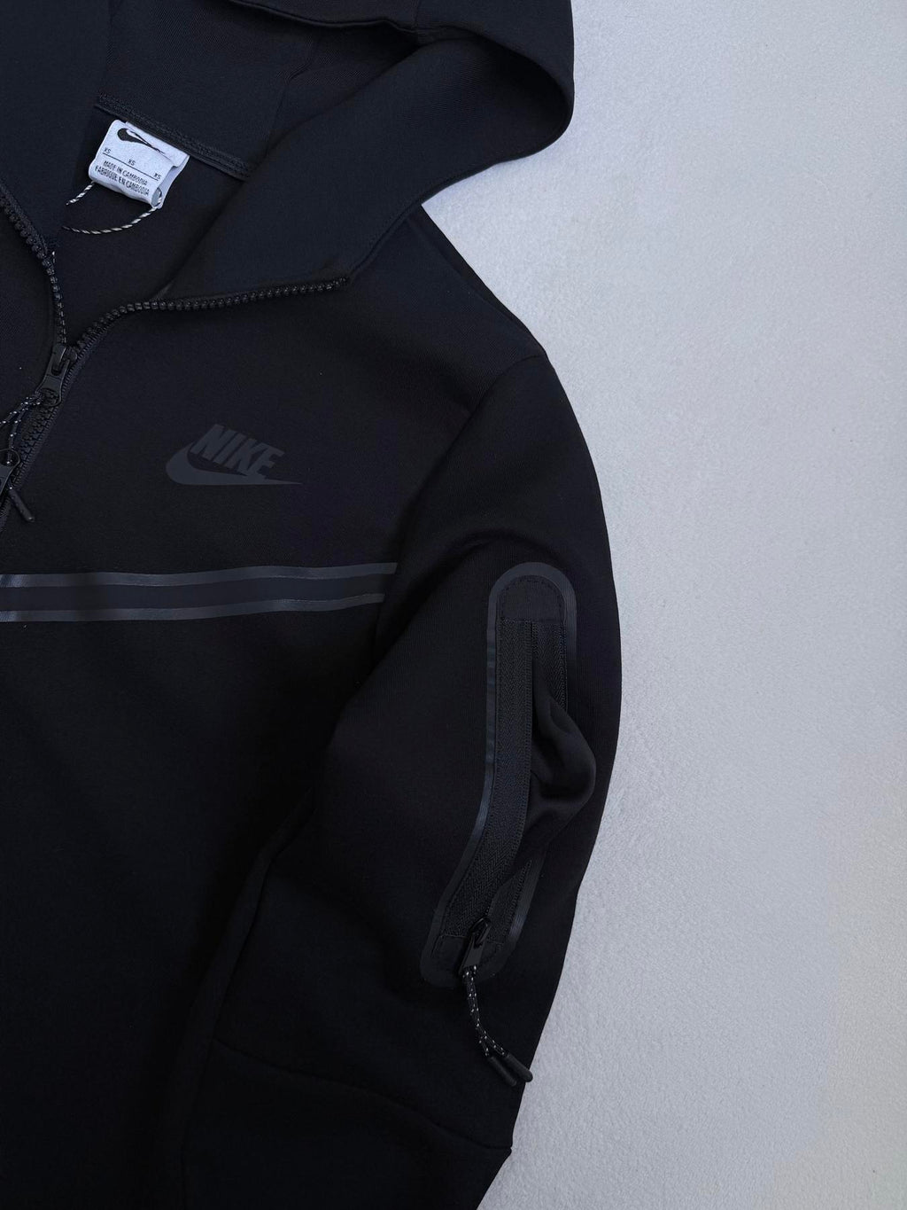 Зіп-худі чорне Nike Tech Flecce