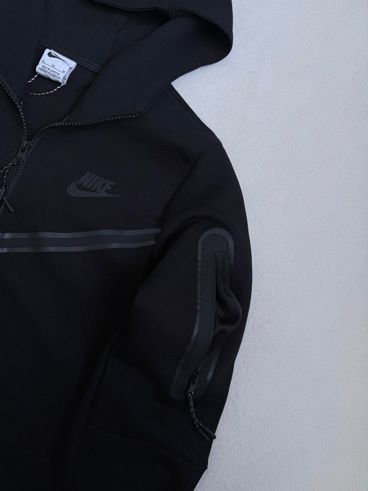 Зіп-худі чорне Nike Tech Flecce