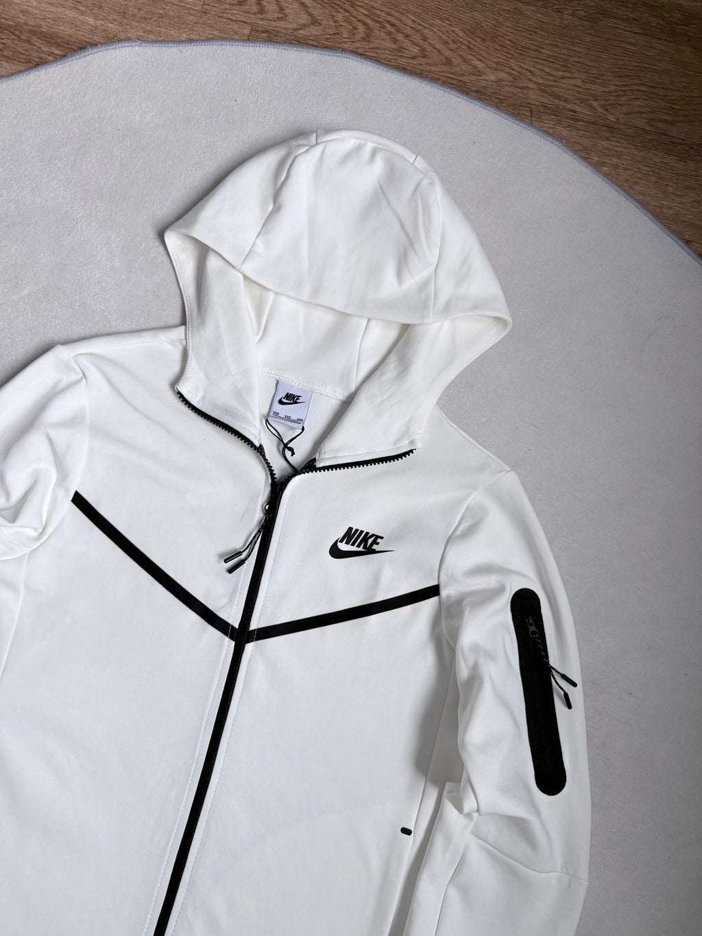 Зіп-худі біле Nike Tech Flecce