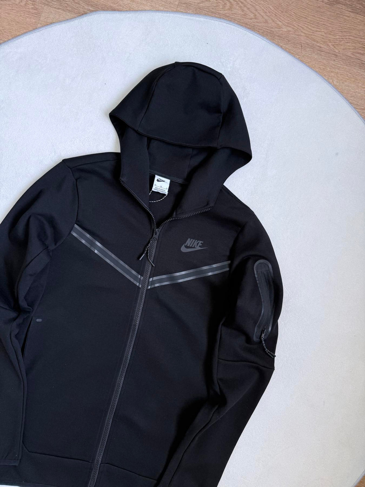 Зіп-худі чорне Nike Tech Flecce