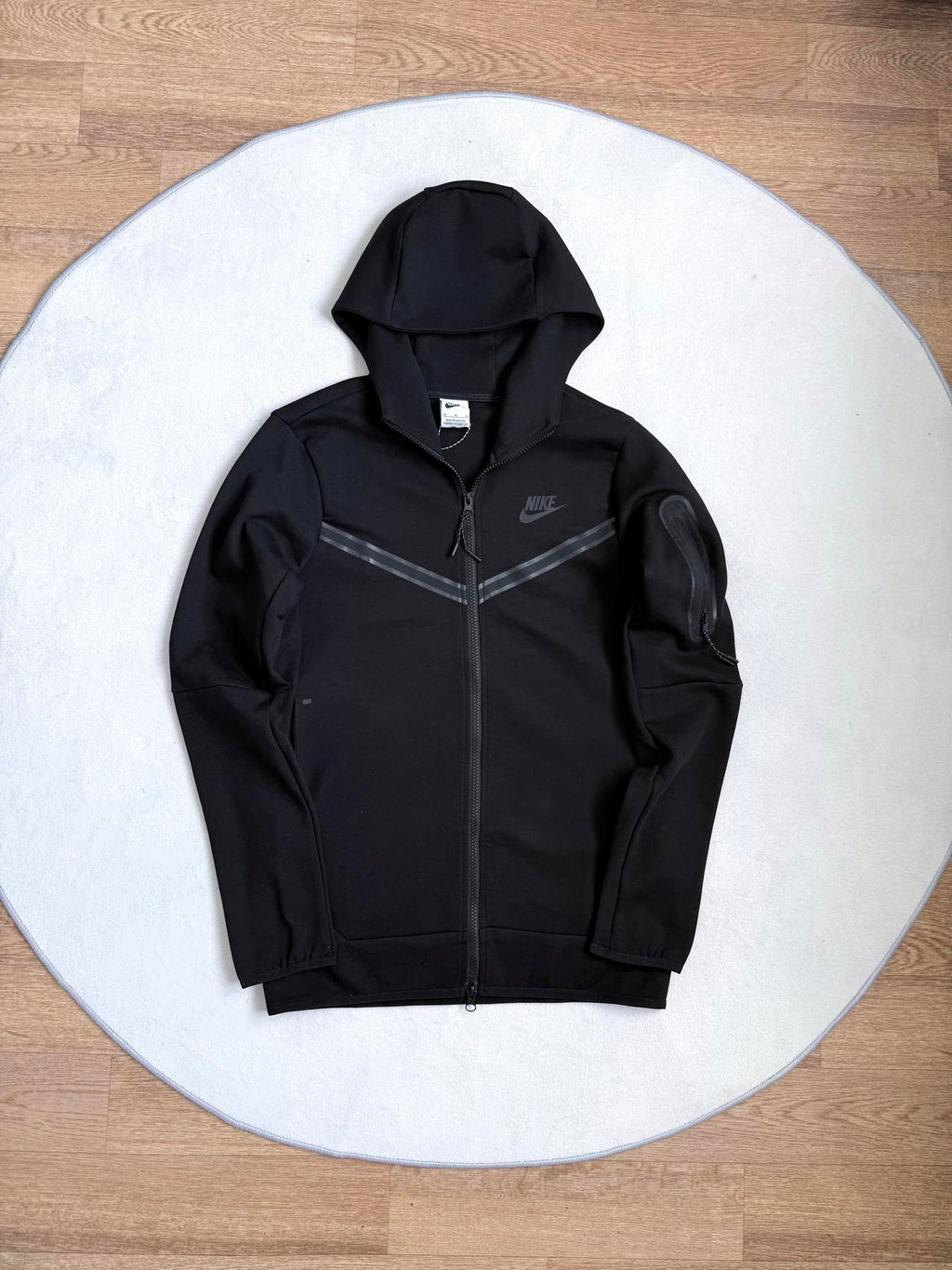 Зіп-худі чорне Nike Tech Flecce