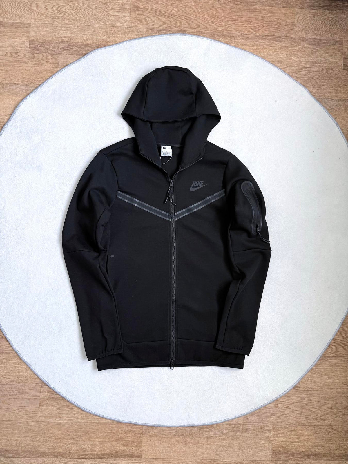 Зіп-худі чорне Nike Tech Flecce